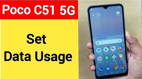 How to set data usege, Poco C51 5G me data limit Kaise lagaen