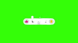 Subscribe Like and Notification Bar Animation on Green Screen | Social Media CTA Effect