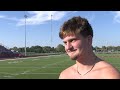 Bluffton junior tight end, linebacker Gavin Grieser practice interview 10/12/2026
