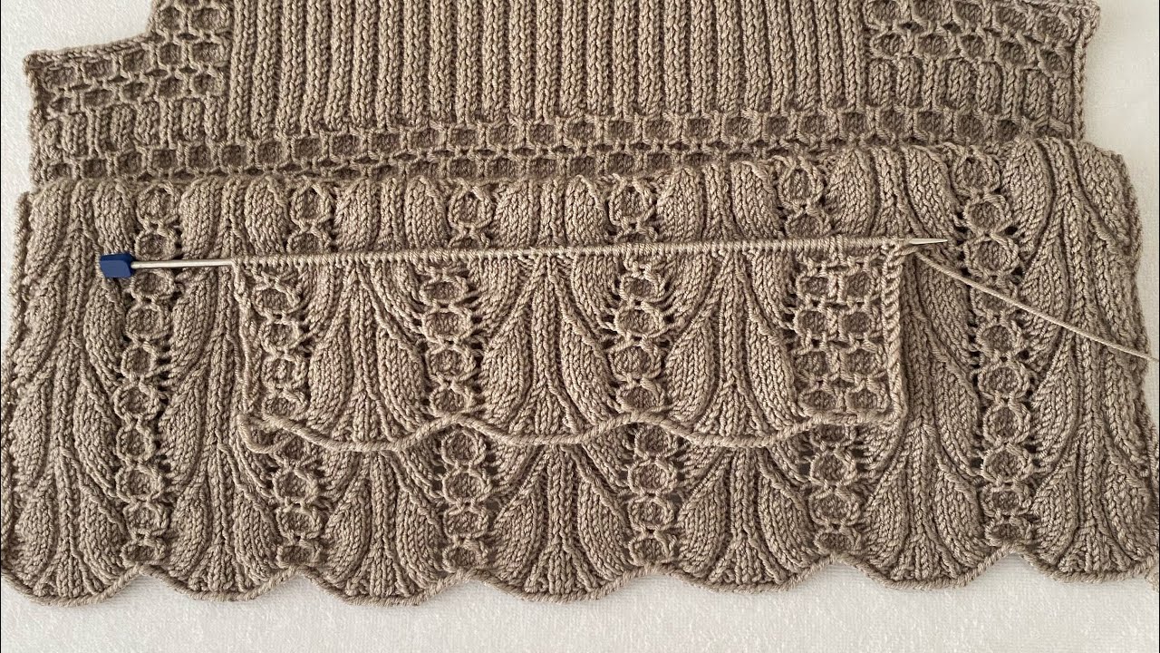 46/48 Beden Tüm Yelek Yapımı Zeytin Dalı Modelli