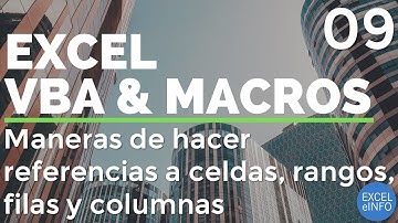 Curso Excel VBA y Macros - Cap. 9 - Referencia y escritura en celdas, rangos, filas y columnas