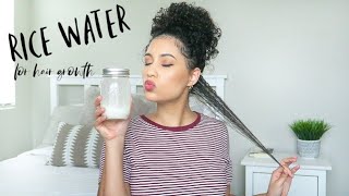 USING RICE WATER ON MY HAIR FOR HAIR GROWTH?! Part 1