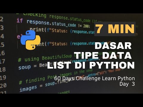 Belajar Coding Python Basic | Dasar Tipe Data List | Day 3