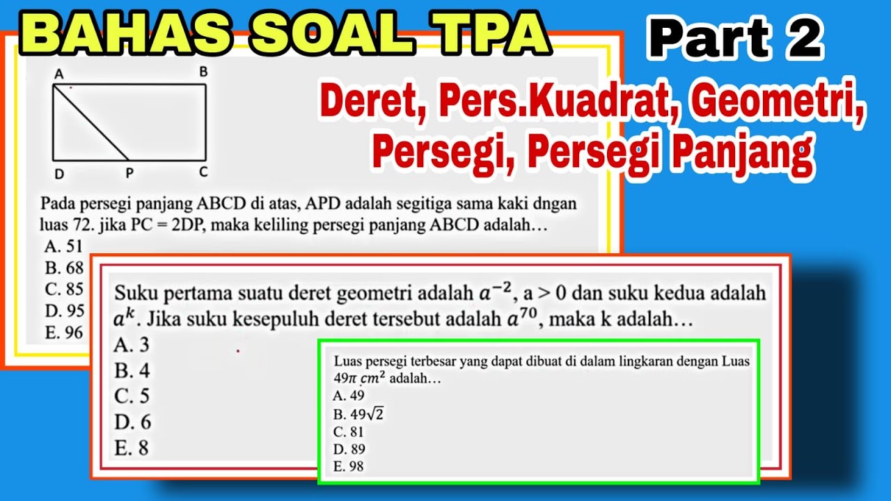 BAHAS SOAL TPA | TES SELEKSI MAHASISWA PASCASARJANA. PART 2