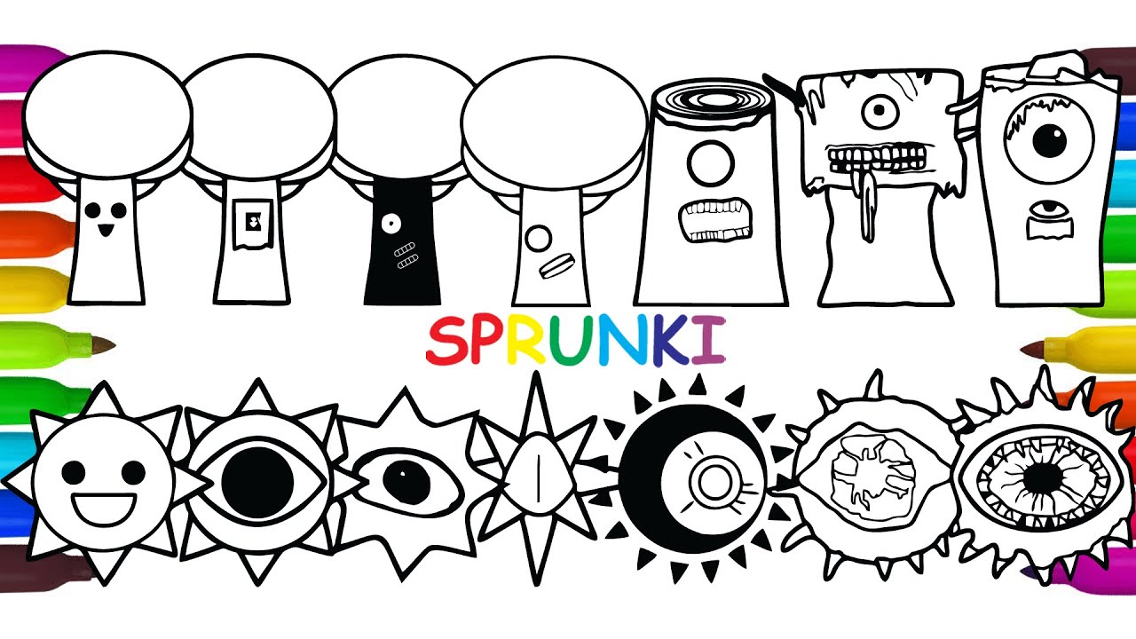 Incredibox Sprunki New Coloring Pages/How to Color Mr. Sun vs Mr. Tree ...