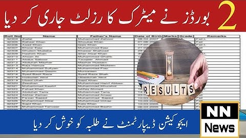 Check your Matric result 2022 | Latest education Updates | Result 2022