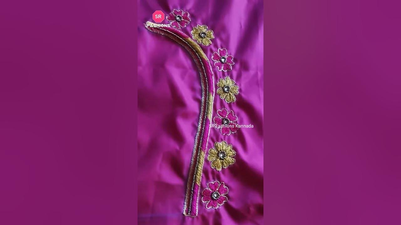 New Aari work bridal design in Kannada | SR Fashions Kannada - YouTube