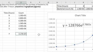 RED Exponential Relationships (using the Excel Trendline feature)