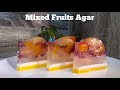 Mixed fruits agar recipe  resipi agaragar buah