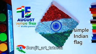 How to make a Indian flag  with ice cream stick / independence day craft #viral#art#independenceday