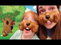 Squirrel family hide n seek  board game morning with mom and dad playing dinosaur  pirate games