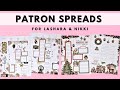 PLAN WITH ME I PATRON SPREADS FOR LASHARA & NIKKI | THE HAPPY PLANNER