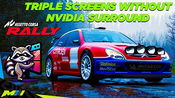 How to Set Up Assetto Corsa Rally on Triple Screens WITHOUT Nvidia Surround | Full Guide