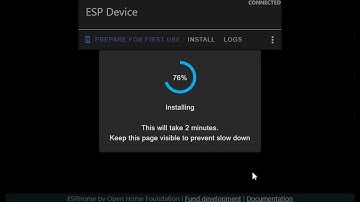 Install the ESPHome firmware for ESP32 via ESPHome Web.