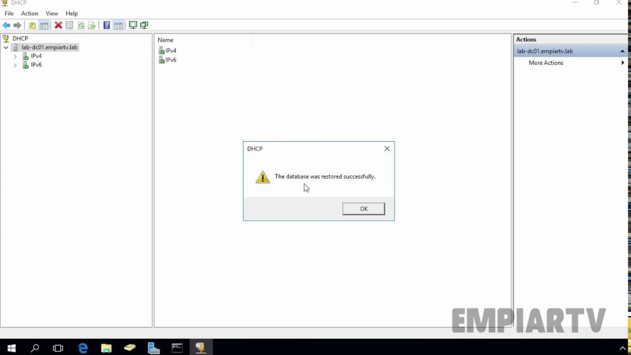 Dhcp Backup And Restore In Windows Server 2016