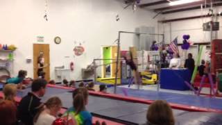Sophia Zent scores 9.25 on bars ... 1st gymnastics meet ever