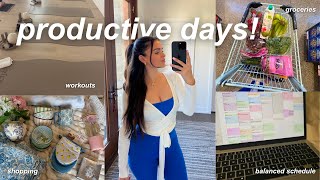 productive days in my life: realistic routines, workouts, hauls &amp; life balance