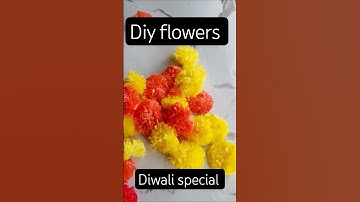 Diy crape paper flowers for diwali decoration/paper craft/diwali special #shorts