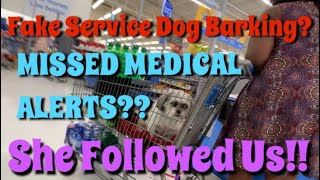 Fake Service Dog She FOLLOWED Us!!! Missed Medical Alerts!