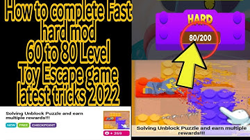 How to complete Fast Hard mod 80 Level slide them game latest tricks 2022