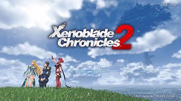 Pyra Waves at Nia To Join Her, Mythra, and Rex | Xenoblade Chronicles 2 Title Screen