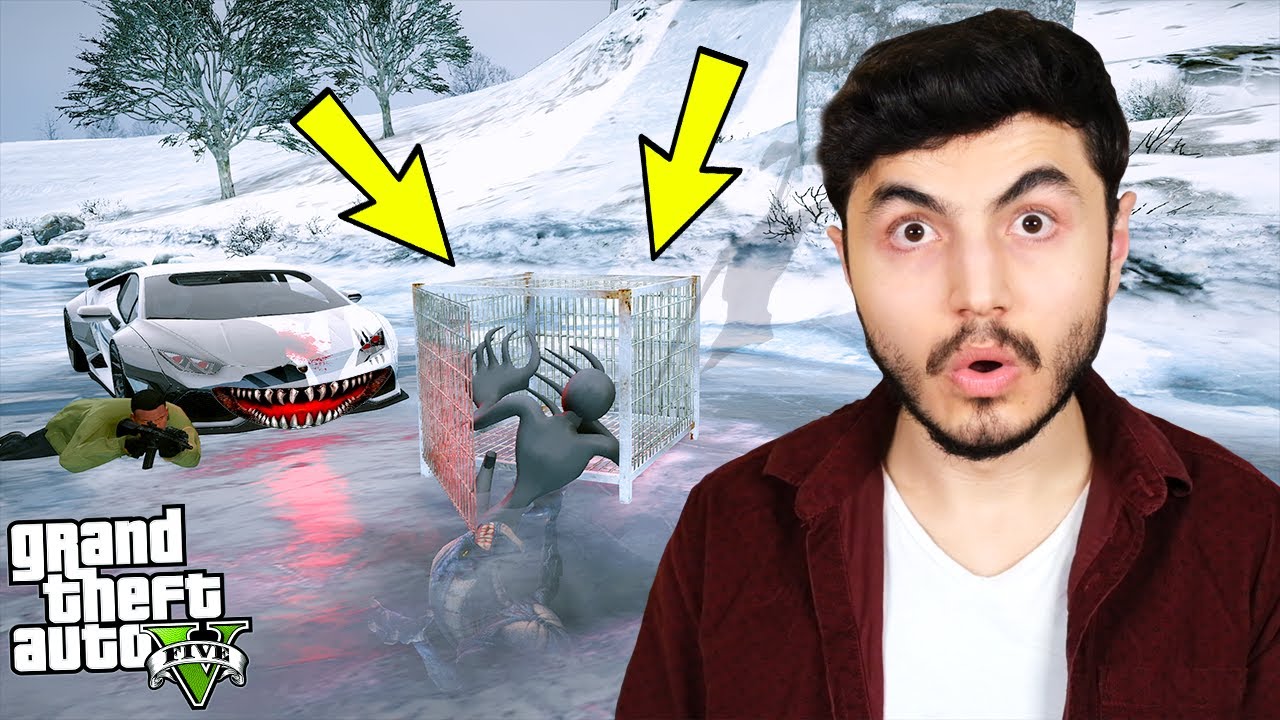 BUZUN ALTINDAKİ YARATIĞA TUZAK KURUP CANAVARI YAKALADIM! - GTA 5
