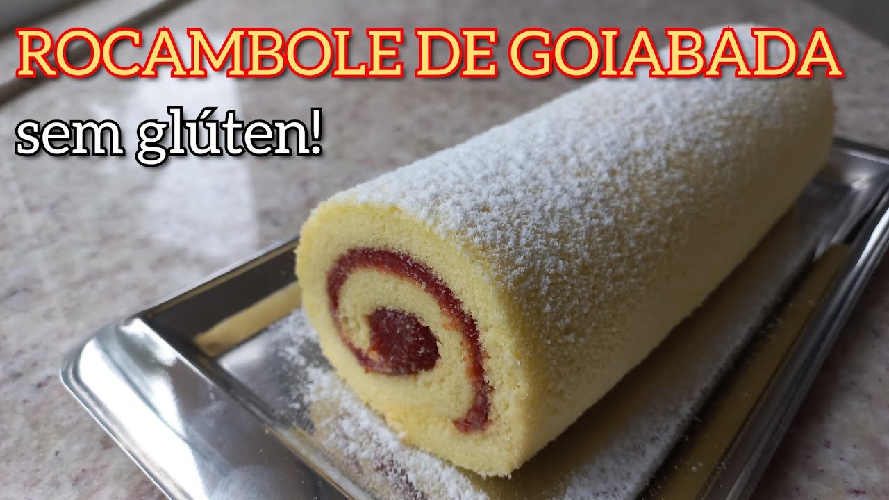 ROCAMBOLE DE GOIABADA | SEM GLÚTEN | SEM LACTOSE | SEM FERMENTO