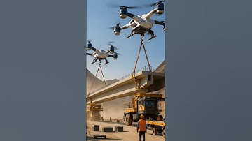 China, known as the "infrastructure powerhouse" actually uses drones to hoist bridges #drone