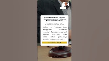 Gugatan Ditolak Karena Penggugat Tidak Dapat Ajukan Bukti #hukum #lawyer #pengacara