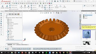 How to design Bevel Gear in solidworks