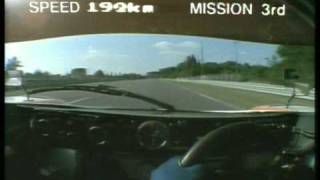 LeMans at full speed NISSAN GTP in car cam