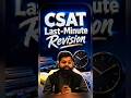 CSAT Last Minute Revision