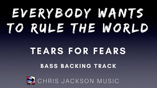 Video thumbnail of "Everybody Wants To Rule The World - Bass Backing Track with Lyrics"