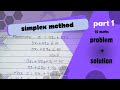 Simplex method| maximization problem|part 1 |operation research|#education |MB'S ACADEMY