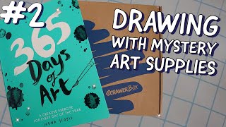 Drawing a Random Prompt with Mystery Art Supplies 🎨 Scrawlrbox Unboxing 🖌️ #artsupplies #patterns