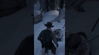 🧊 Casal Congelado em Red Dead Redemption 2 — O Segredo Mais Triste das Montanhas😢#shorts #rdr2