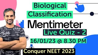 Biological Classification | Menti Quiz #live