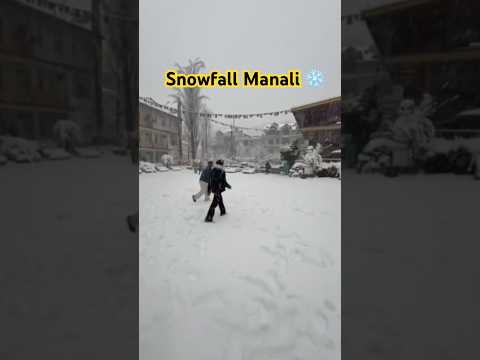 Manali Snowfall❄️☃️  #ytshorts #manali #vlog #snowfalls