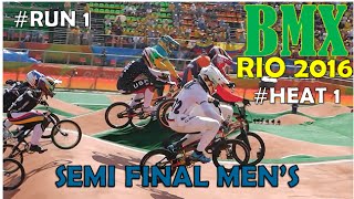 Men's BMX Cycling: Semi-Final Rio-2016 - Heat 1, Run 1 - Olympic Games 2016 -  BRASIL