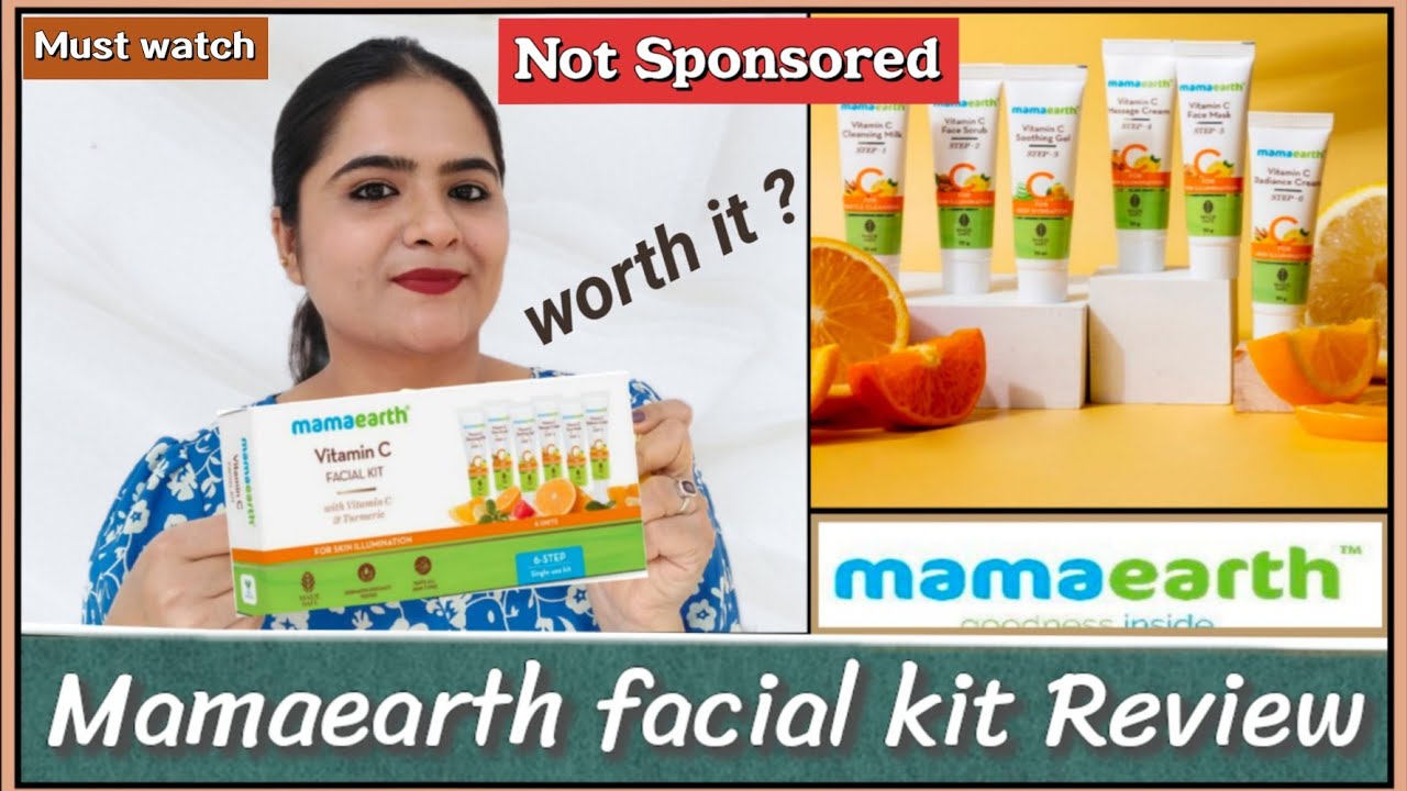 Mamaearth facial kit Review Mamaearth vitamin c facial kit Review & ubtan facial kit YouTube