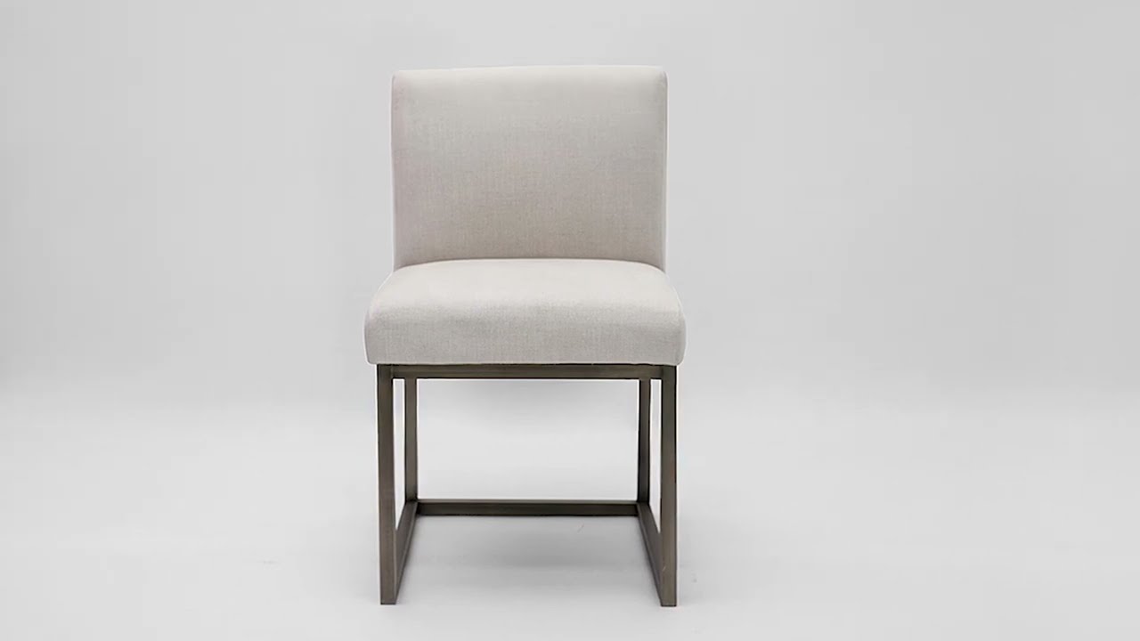 Haute Brass Beige Linen Chair from TOV Furniture