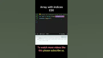 Interview Challenge 129 How To Create An Array With Indices In ES6 Javascript 