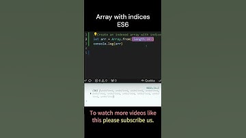 Interview Challenge # 129 || How to create an array with indices in ES6 #javascript