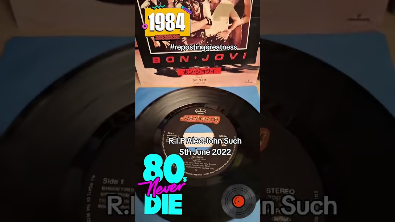 Bon Jovi Runaway Vinyl Record Japan 1984 Single #music #shorts