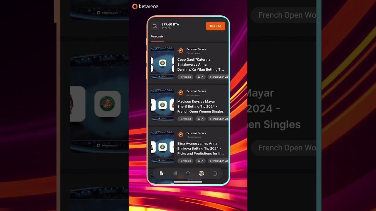 New Feature Betarena! 🚀New bottom navigation menu!