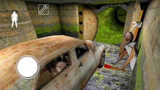 Granny 1.8.1 The car is in a sewer🤯جراني