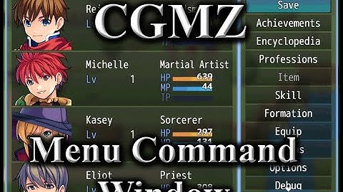 [CGMZ] Menu Command Window for RPG Maker MZ