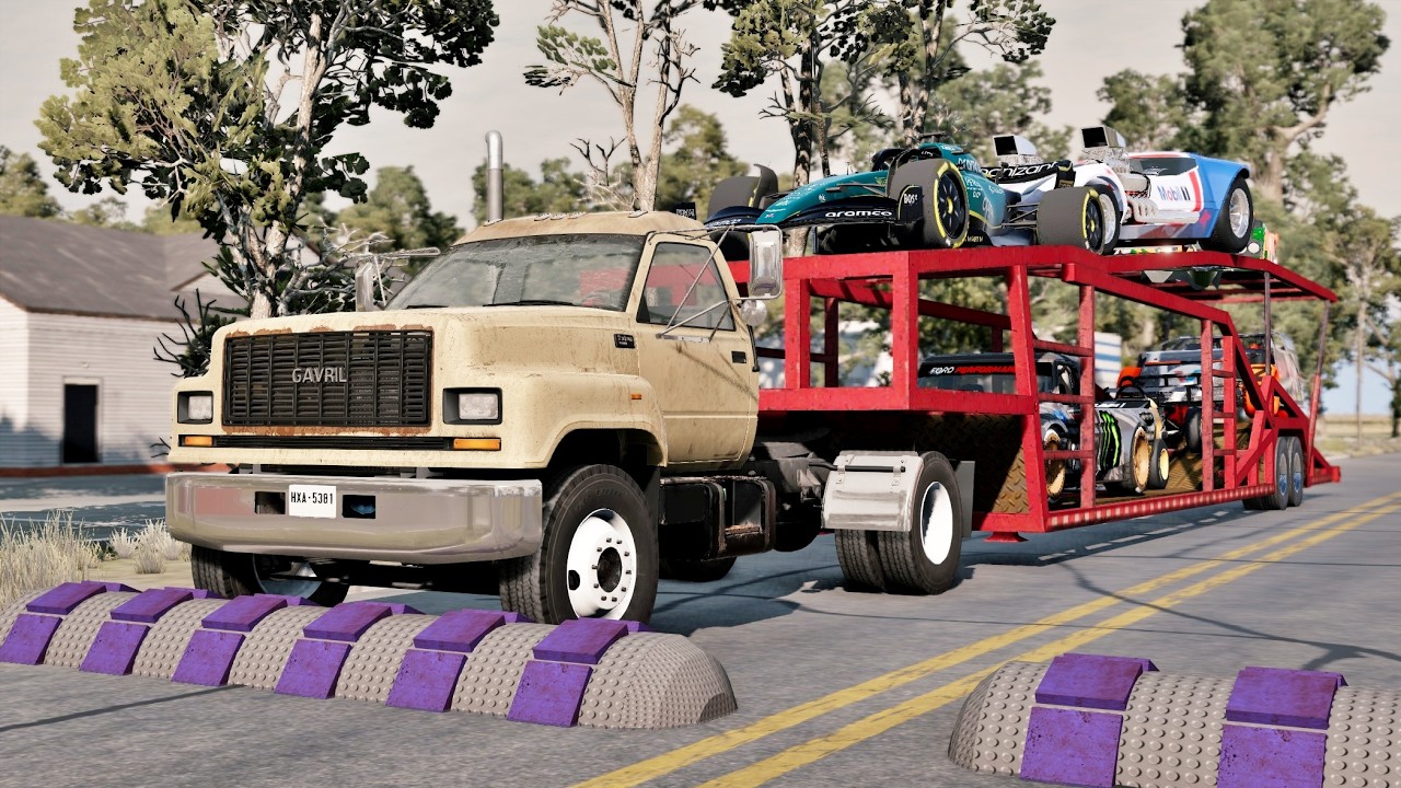 Trucks vs Speed Bumps SPECIAL #1 | BeamNG Drive - Long Video |🤜 Truck &Too