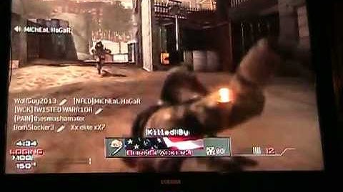 MW3 epic triple kill with throwing knife game winning kill cam FFA gameplay