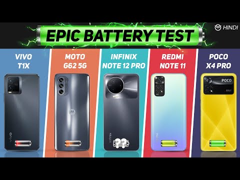 Infinix Note 12 Pro vs Poco X4 Pro, Redmi Note 11, Moto G62 5G Battery Drain Test | Charging Test